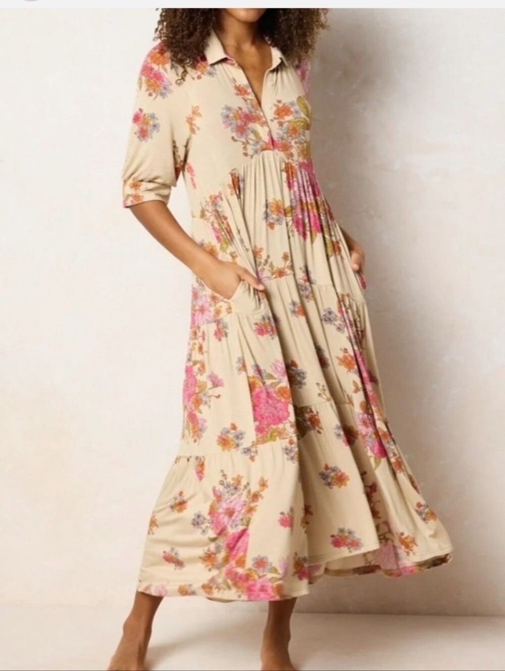 New Natural Life Rebecca Butter Soft Maxi Dress Size XS